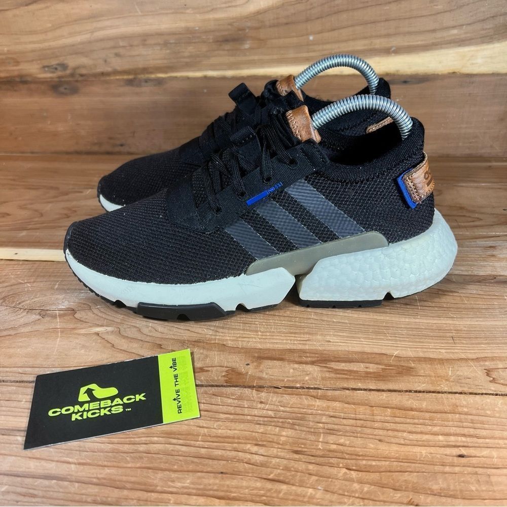 Adidas POD S3.1 Core Originals Womens Sneakers Shoes Black Black Brown Size 6.5 - Picture 3 of 8